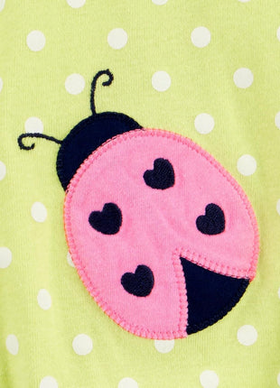 Simple Joys by Carter's Baby Girls' 3-Pack Snap-up Rompers, Light Green/Navy Dots/Pink Stripe, 6-9 Months
