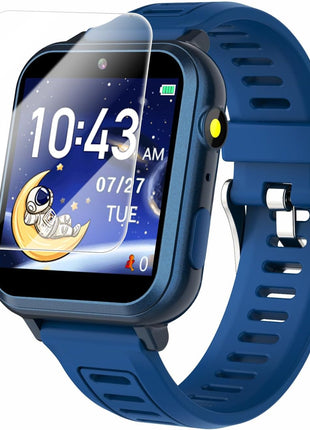 Cosjoype Kids Game Smart Watch for Kids with 39 Puzzle Games HD Touch Screen Camera Music Player Pedometer Alarm Clock Calculator Flashlight 12/24hr Kid Watch Gift for 4-12 Year Old Boys Toys for Kid
