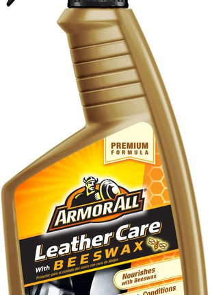 Armor All Car Leather Cleaner Spray, Beeswax Leather Care Spray for Cars, Trucks, Motorcycles, 16 Oz Each