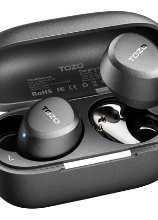 TOZO A1 Wireless Earbuds Bluetooth 5.3 Light Weight in Ear Headphones | IPX5 Waterproof, 2 Mics for AI Calls, Immersive Premium Sound Bass Ear buds with Charging Case, 32 Presets EQ via TOZO App