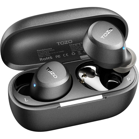TOZO A1 Wireless Earbuds Bluetooth 5.3 Light Weight in Ear Headphones | IPX5 Waterproof, 2 Mics for AI Calls, Immersive Premium Sound Bass Ear buds with Charging Case, 32 Presets EQ via TOZO App
