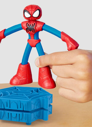 Play-Doh Marvel Spider-Man Launch & Slice Battle Playset with 2 Bendy Action Figures and 7 Accessories, Imagination Toys for Boys & Girls 4 Years & Up