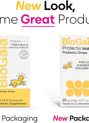 BioGaia Baby Probiotic Drops | Colic & Gas Relief | Safe for Newborns | Pediatrician-recommended | Ease Crying, Fussing, Colic, Gas, Spit-ups & Occasional Constipation | No Dairy or Soy | 5mL