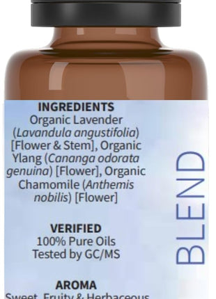 Garden of Life Essential Oils, 100% Organic and Pure Lavender Essential Oil Plus Ylang Ylang & Chamomile - Sleep Blend for Diffusers, Home, Skin & Body Care - Calming, Relaxing, Peaceful, 0.5 fl oz