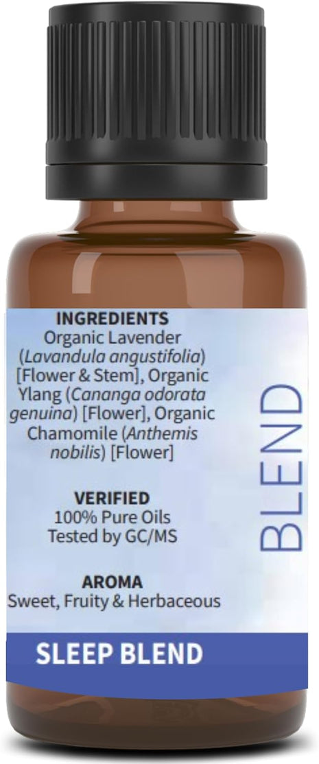 Garden of Life Essential Oils, 100% Organic and Pure Lavender Essential Oil Plus Ylang Ylang & Chamomile - Sleep Blend for Diffusers, Home, Skin & Body Care - Calming, Relaxing, Peaceful, 0.5 fl oz