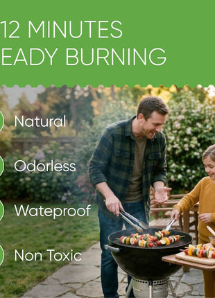 Inflame Fire Starters 70 pcs Fire Starters for Campfires, Grill, BBQ, Fireplace, Woodstove - Charcoal Starter - Waterproof, Weather-Resistant - Natural Wood Fireplace Starters