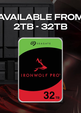 Seagate IronWolf Pro 24TB Enterprise NAS Internal HDD Hard Drive 鈥?CMR 3.5 Inch SATA 6Gb/s 7200 RPM 512MB Cache for RAID Network Attached Storage, Rescue Services (ST24000NT002)