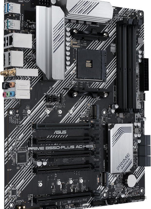 ASUS Prime B550-PLUS AC-HES AMD AM4 (3rd Gen Ryzen) ATX Motherboard (Dual M.2, PCIe4.0, WIFI5, 1Gb Ethernet, SATA 6 Gbps, USB 3.2 Gen 2 Type-C, Front USB 3.2 Gen 1 Type-C and CEC Tier II Ready)