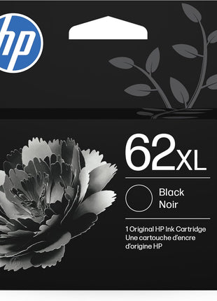 HP 62XL Black High-yield Ink Cartridges for HP Printers | Works with Printer Series: ENVY 5540, 5640, 5660, 7640, OfficeJet 5740, 8040, OfficeJet Mobile 200, 250 | Instant Ink | C2P05AN