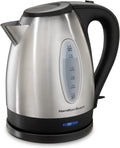 Hamilton Beach Electric Tea Kettle, Water Boiler & Heater, 1.7 Liter, Cordless Serving, 1500 Watts for Fast Boiling, Auto Shutoff and Boil Dry Protection, Stainless Steel (40880)