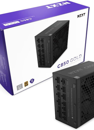 NZXT C850 Gold ATX 3.1-850W Fully Modular Power Supply | 850W 80 PLUS Gold ATX 3.1 PSU, fully modular and quiet. PCIe 5 ready for modern GPUs, backed by a 10-year warranty.