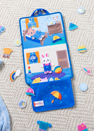 Melissa & Doug® Ms. RachelTM What to Wear Felt Activity Board Take-Along Preschool Learning Toy for Boys and Girls - FSC Certified