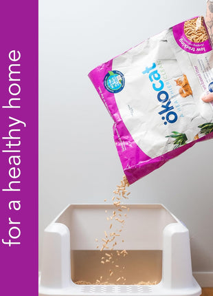 ökocat Less Mess Low Tracking Wood Clumping Cat Litter Mini- Pellets, Unscented, 14.8 pounds - Natural Ingredients, Stops Odor, Clumps Solid, 99% Dust Free, Great for Long-Hair Breeds, All Cats