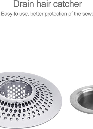 LEKEYE Drain Hair Catcher/Bathtub Shower Drain Hair Trap/Strainer Stainless Steel Drain Protector(Patented Product) | Stainless Steel