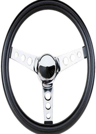 Grant 838 Classic Steering Wheel Black and silver, 13 1/2 inch Diameter ,3 1/2 inch Dish