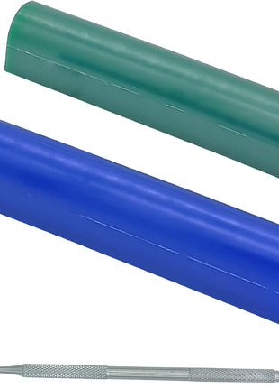 2 Pieces Carving Wax Ring Tube for Making Rings, Lost Wax Casting Supplies Hard Modeling Wax for Jewelry Ring Casting Mold Kit Ring Making with Wax Carving Tool (T150)