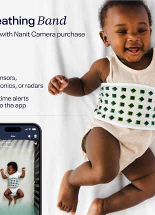 Nanit Pro Smart Baby Monitor & Flex Stand - 1080p Secure Wi-Fi Video Camera, Sensor-Free Sleep & Breathing Motion Tracker, 2-Way Audio, Sound & Motion Alerts, Night Vision, and Breathing Band - Blue