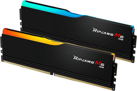 G.SKILL Ripjaws M5 RGB Series DDR5 RAM (Intel XMP 3.0) 96GB (2x48GB) 5600MT/s CL40-40-40-89 1.25V Desktop Computer Memory U-DIMM - Matte White (F5-5600J4040D48GX2-RM5RW)