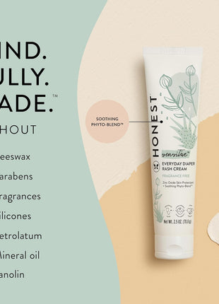 The Honest Company Diaper Rash Cream, Hypoallergenic, Cruelty-Free, 2.5 oz