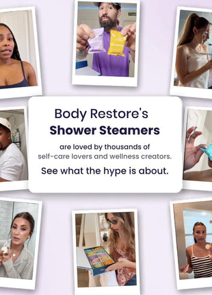 BodyRestore Shower Steamers Aromatherapy, Self Care Gifts, Calm 15 Pack