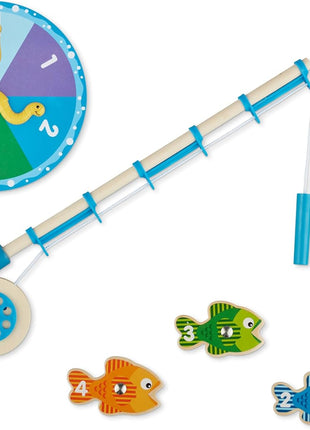 Melissa & Doug Catch & Count Wooden Fishing Game With 2 Magnetic Rods