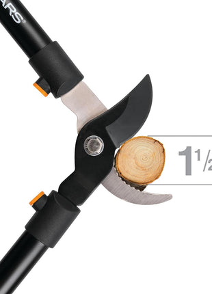 Fiskars 28 inch Loppers for Tree Trimming, Heavy Duty, Rust-Resistant Sharp Bypass Steel Blade Loppers, Branch Cutter up to 1.5 inch Diameter Cut Capacity, Shock-Absorbing Handle, Garden Tools