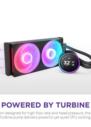 NZXT Kraken Elite 280 RGB 2024 - AIO CPU Liquid Cooler - 280mm Radiator - F280 RGB Core Fan - Customizable 2.72 inch IPS LCD - NZXT Turbine Pump - AMD® AM5, AM4 - Intel® LGA 1851/1700, 1200/115X - Black