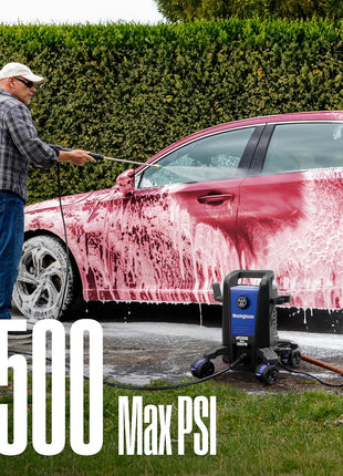 Westinghouse ePX3500 Electric Pressure Washer, 2500 Max PSI 1.76 Max GPM with Anti-Tipping Technology, Onboard Soap Tank, Pro-Style Steel Wand, 5-Nozzle Set, for Cars/Fences/Driveways/Home/Patios