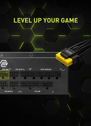 MSI MAG A1250GL PCIE5, Fully Modular Compact Gaming 1250W Power Supply, 80+ Gold, ATX 3.1 & PCIe 5.1 Ready, Native Dual-Color 12V-2x6 Cable, 10 Year Warranty