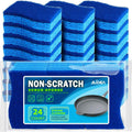 AIDEA Non Scratch Scrub Sponge, 24Count, Sponges for Dishes, Sponges Kitchen, Cleaning Sponge, Cleans Fast Without Scratching, Stands Up to Stuck on Grime, Cleaning Power for Everyday Jobs