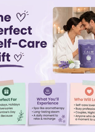 BodyRestore Shower Steamers Aromatherapy, Self Care Gifts, Calm 15 Pack