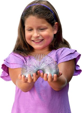 The Original Slinky Walking Spring Toy, 2.75-inch Diameter Metal Slinky, Fidget Toys