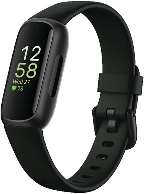 Fitbit Inspire 3 Health & Fitness Tracker with Stress Management, Workout Intensity, Sleep Tracking, 24/7 Heart Rate - 3-Month Google Health Premium Membership Included - Midnight Zen/Black