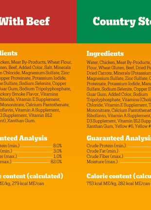 Pedigree Wet Dog Food, Choice Cuts Adult Canned Dog Food, Beef & Country Stew Multipack, 13.2 oz. Cans (12 Count, Pack of 1)