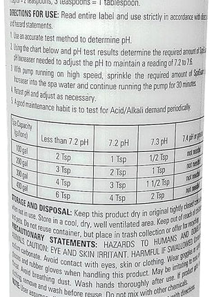 SpaGuard pH Increaser, 1.12 lb, Single, pH Raiser for Spas & Hot Tubs, Protects Equipment from Corrosion, Balances Water