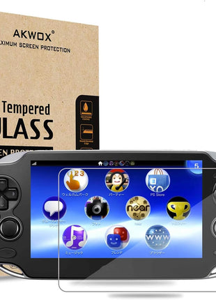 Screen Protector Compatible with PS Vita 1000 (Pack of 2), Premium HD Clear 9H Tempered Glass Screen Protective Film High Clarity Touch Accuracy