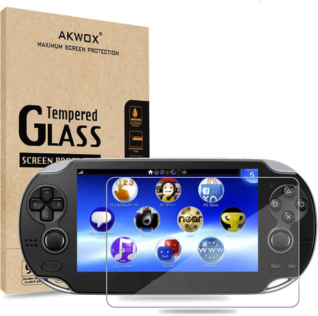 Screen Protector Compatible with PS Vita 1000 (Pack of 2), Premium HD Clear 9H Tempered Glass Screen Protective Film High Clarity Touch Accuracy