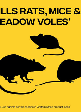 Victor Rat Poisoning for Inside & Outdoor Use - Kills Rats, Mice, Meadow Voles, Mouse Poisoning for Indoor & Outside Areas, Ready-to-Use, Yellow, M925, 4 lbs