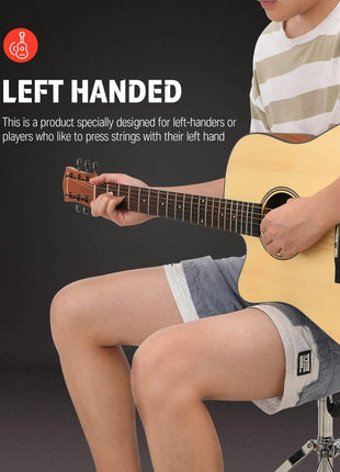 Donner Left Handed Acoustic Guitar Kit for Beginner Adult Full Size Cutaway Lefty Acustica Guitarra Bundle Set with Bag Strap Tuner Capo Pickguard String, 41 Inch, DAG 1CL