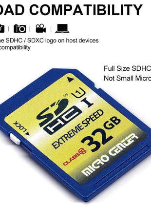 INLAND 32GB Class 10 SDHC Flash Memory Card Standard Full Size SD Card USH-I U1 Trail Camera by Micro Center (2 Pack)