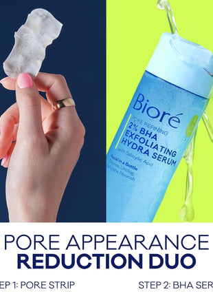 Biore 2% BHA Exfoliating Hydra Serum, Pore Refining, 4 Fl Oz | Salicylic Acid Formula, Unclogs Congestion, Smooth Texture, Nourishing Hydration, Daily Leave-On Treatment