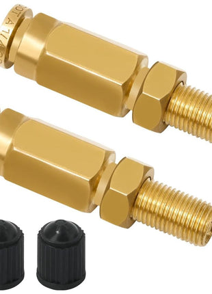 2 Packs 1/4" Air Value Inflation Schrader Valve, Schrader Valve Adapter with Push to Connect Button for 1/4" OD Air Hose Fittings for Semi Trucks Trailers