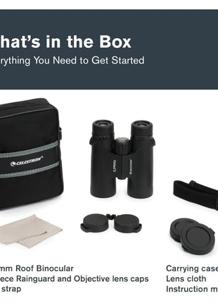 Celestron Outland X 8x42 Binoculars for Birding & Nature Viewing | Built for the Outdoors, Rugged Rubber-Armored Body, Waterproof, BaK-4 Prisms, Multi-Coated Optics, Bright, Clear Views