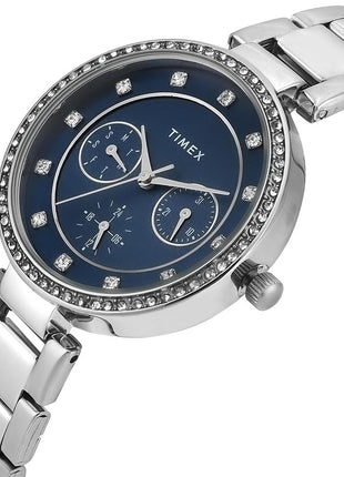 TIMEX Blue Round Dial Analog Women's Watch - TWEL18729