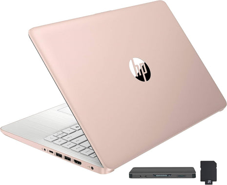 HP Stream 14 inch HD BrightView Laptop, Intel Celeron N150, 16GB RAM, 288GB Storage (128GB UFS + 160GB Docking Station Set), Intel UHD Graphics, 720p Webcam, Wi-Fi, 1 Year Office 365, Win 11S, Gold