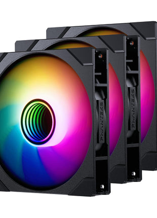 PHANTEKS 140mm RGB 3-Pack Reverse Blade Gaming PC Fan - PWM Fan - Up to 1800 RPM - High Airflow - Low Vibration - Quiet - Compatible with Desktop, Laptop, Radiator