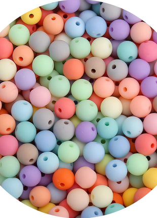 1000PCs 6MM Matte Mix Colors Acrylic Round Beads, Frosted Round Acrylic Balls Gumball Beads, Bubblegum Beads Chunky Beads, Plastic Resin Beads for Necklace and Bracelet Making, Crafting Supplies