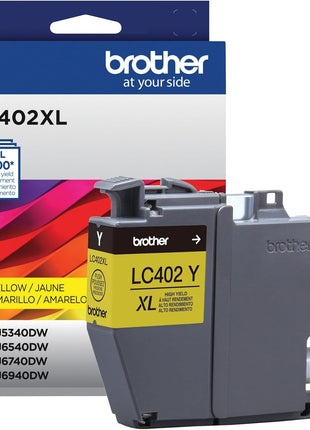 Brother Genuine LC402XLY High Yield Yellow Ink Cartridge