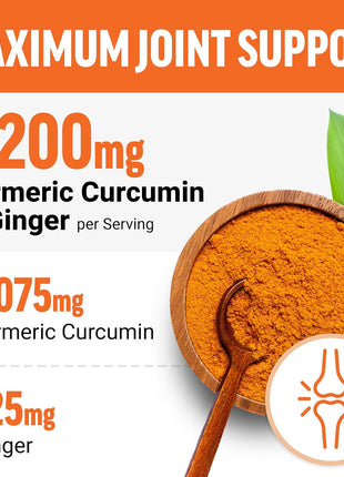 Force Factor Better Turmeric Maximum Joint Support | 1075mg Curcumin with Ginger, Supports Mobility, Flexibility & Comfort, Fruit Punch, 120 Soft Chews, 2-Pack