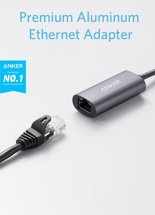 Anker USB C to Ethernet Adapter, Portable USB C Type-C 1-Gigabit Network Hub, 10/100/1000 Mbps,Network Adapter for MacBook Pro, iPad Pro 2019/2018, ChromeBook, XPS, Galaxy S9/S8, and More